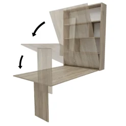 Garnero Arredamenti Tavolo 135x203cm a scomparsa moderno rettangolare Hope Rovere Discount