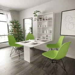 Garnero Arredamenti Tavolo 135x203cm a scomparsa moderno rettangolare bianco Hope Bianco Opaco Clearance