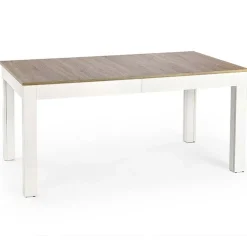 Garnero Arredamenti Tavolo 130/170x80cm da pranzo allungabile moderno bianco acciaio Gubbio Online