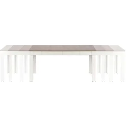 Garnero Arredamenti Tavolo 130/170x80cm da pranzo allungabile moderno bianco acciaio Gubbio Online