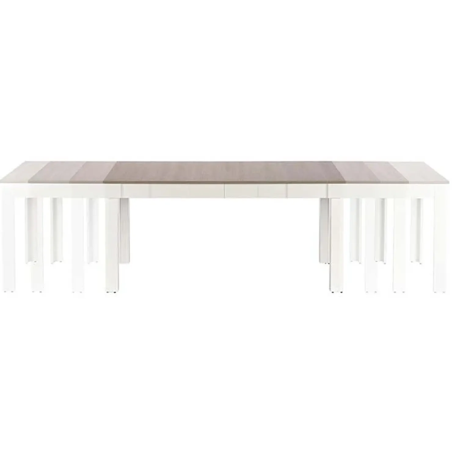 Garnero Arredamenti Tavolo 130/170x80cm da pranzo allungabile moderno bianco acciaio Gubbio Online