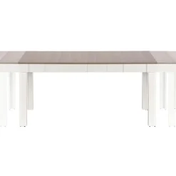 Garnero Arredamenti Tavolo 130/170x80cm da pranzo allungabile moderno bianco acciaio Gubbio Online