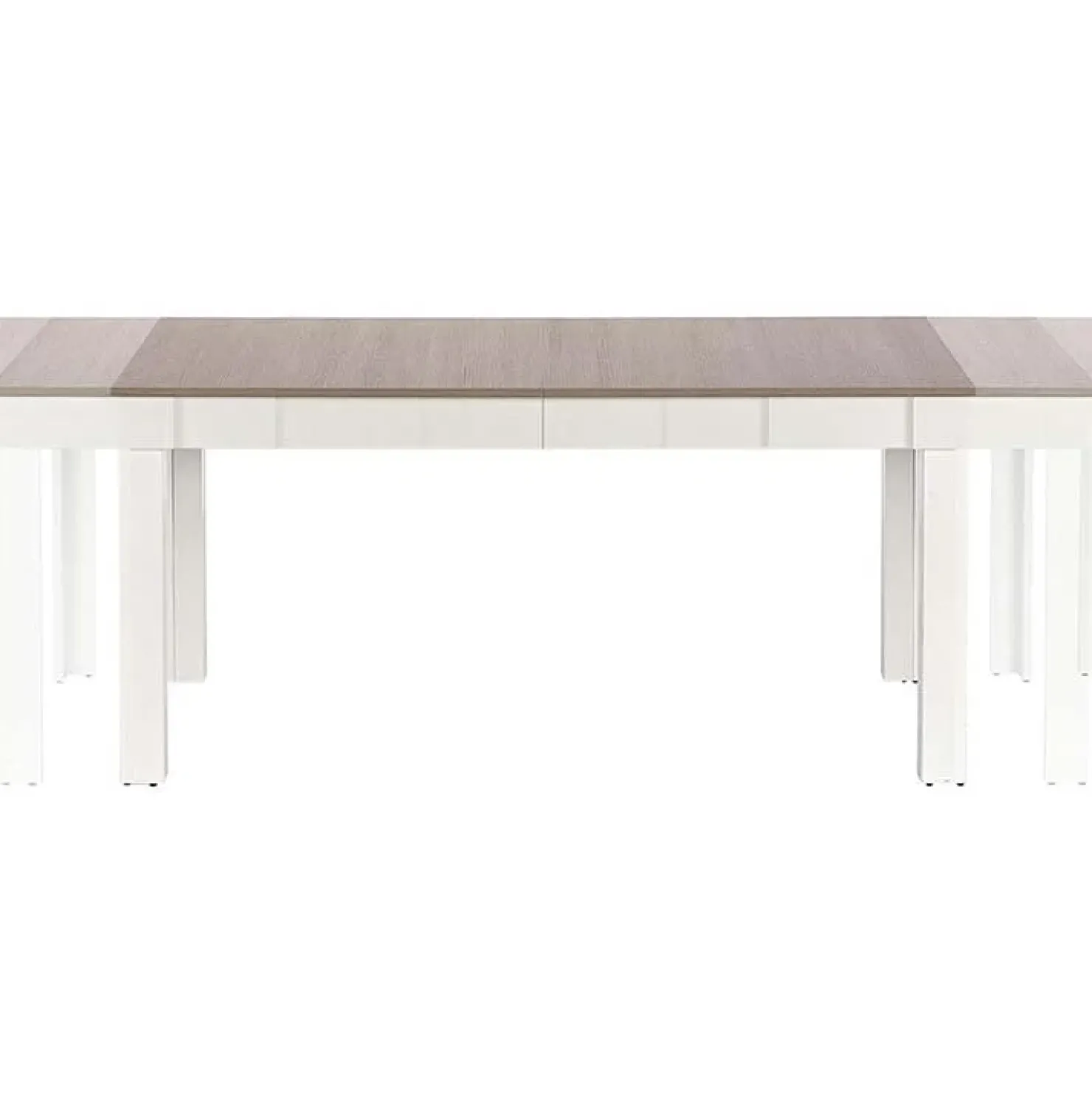 Garnero Arredamenti Tavolo 130/170x80cm da pranzo allungabile moderno bianco acciaio Gubbio Online