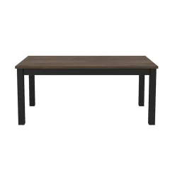 Garnero Arredamenti Tavolo 180x77cm da pranzo rettangolare rovere scuro nero Nebraska Noce - Nero opaco Discount
