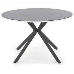 Garnero Arredamenti Tavolo 120x120cm da pranzo rotondo moderno vetro nero Anice Gihome® Sale