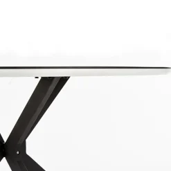 Garnero Arredamenti Tavolo 120x120cm da pranzo rotondo moderno vetro nero Anice Gihome® Sale