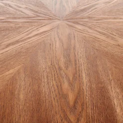 Garnero Arredamenti Tavolo 100x100cm da pranzo rotondo moderno noce acciaio nero Lukla Online