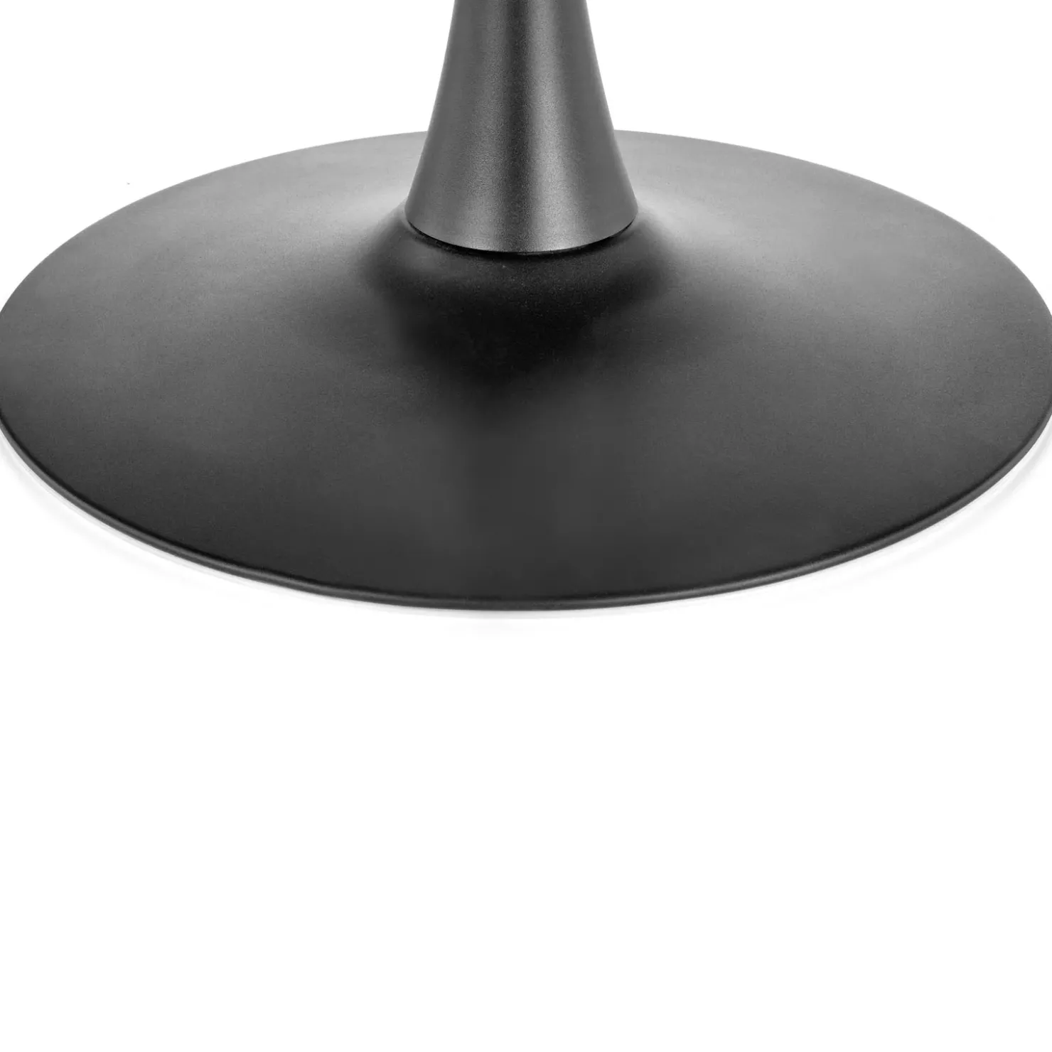 Garnero Arredamenti Tavolo 100x100cm da pranzo rotondo moderno noce acciaio nero Lukla Online