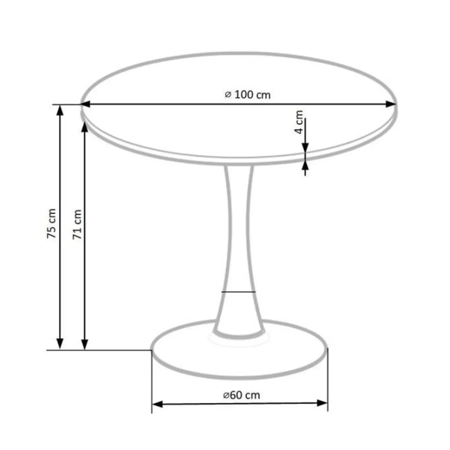 Garnero Arredamenti Tavolo 100x100cm da pranzo rotondo moderno noce acciaio nero Lukla Online