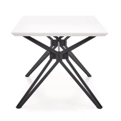 Garnero Arredamenti Tavolo 160x90cm design rettangolare laccato bianco lucido nero Ercole Hot