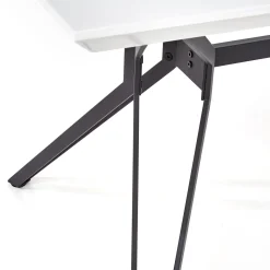 Garnero Arredamenti Tavolo 160x90cm design rettangolare laccato bianco lucido nero Ercole Hot