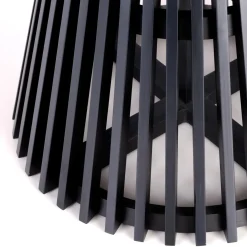 Garnero Arredamenti Tavolo 120x120cm rotondo da pranzo rovere chiaro nero Reno Best