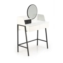 Garnero Arredamenti Toeletta da trucco con specchio 80x120cm bianco nero Miralda Sale