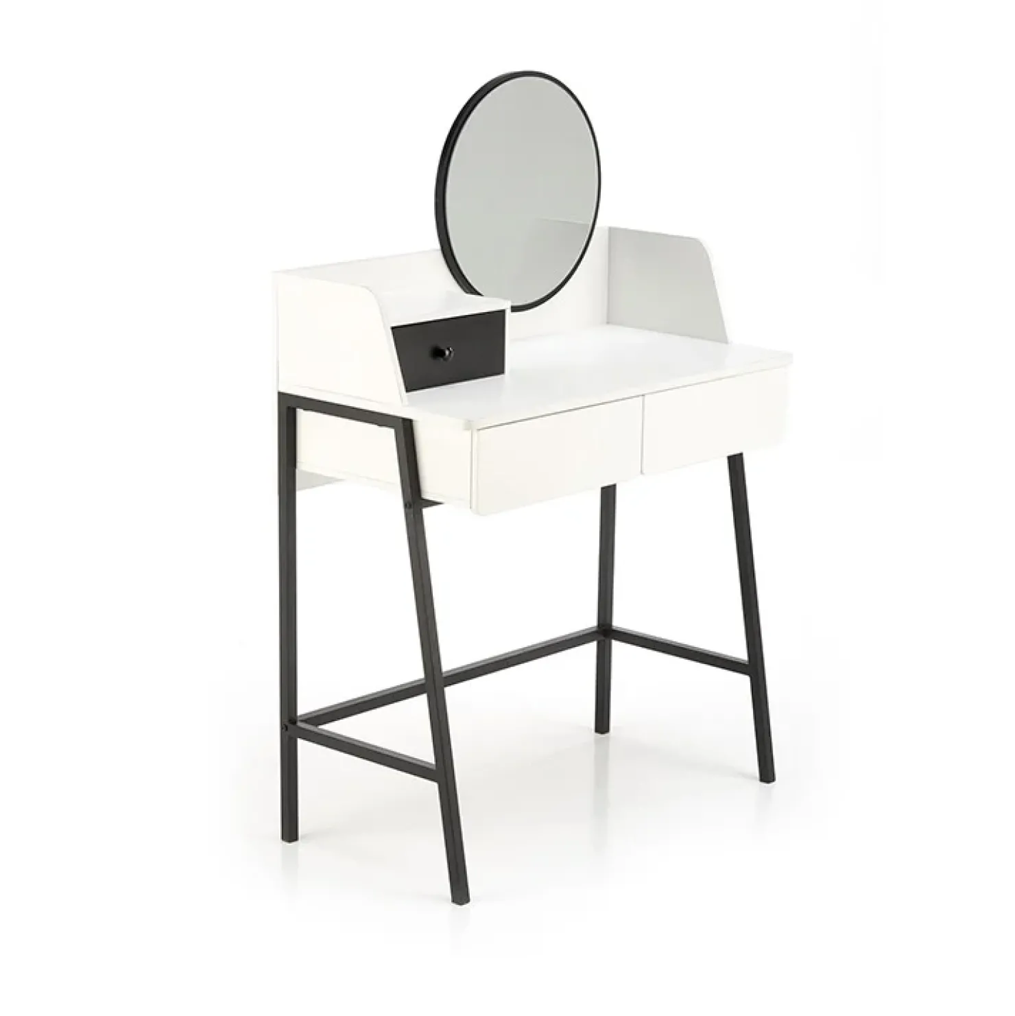 Garnero Arredamenti Toeletta da trucco con specchio 80x120cm bianco nero Miralda Sale