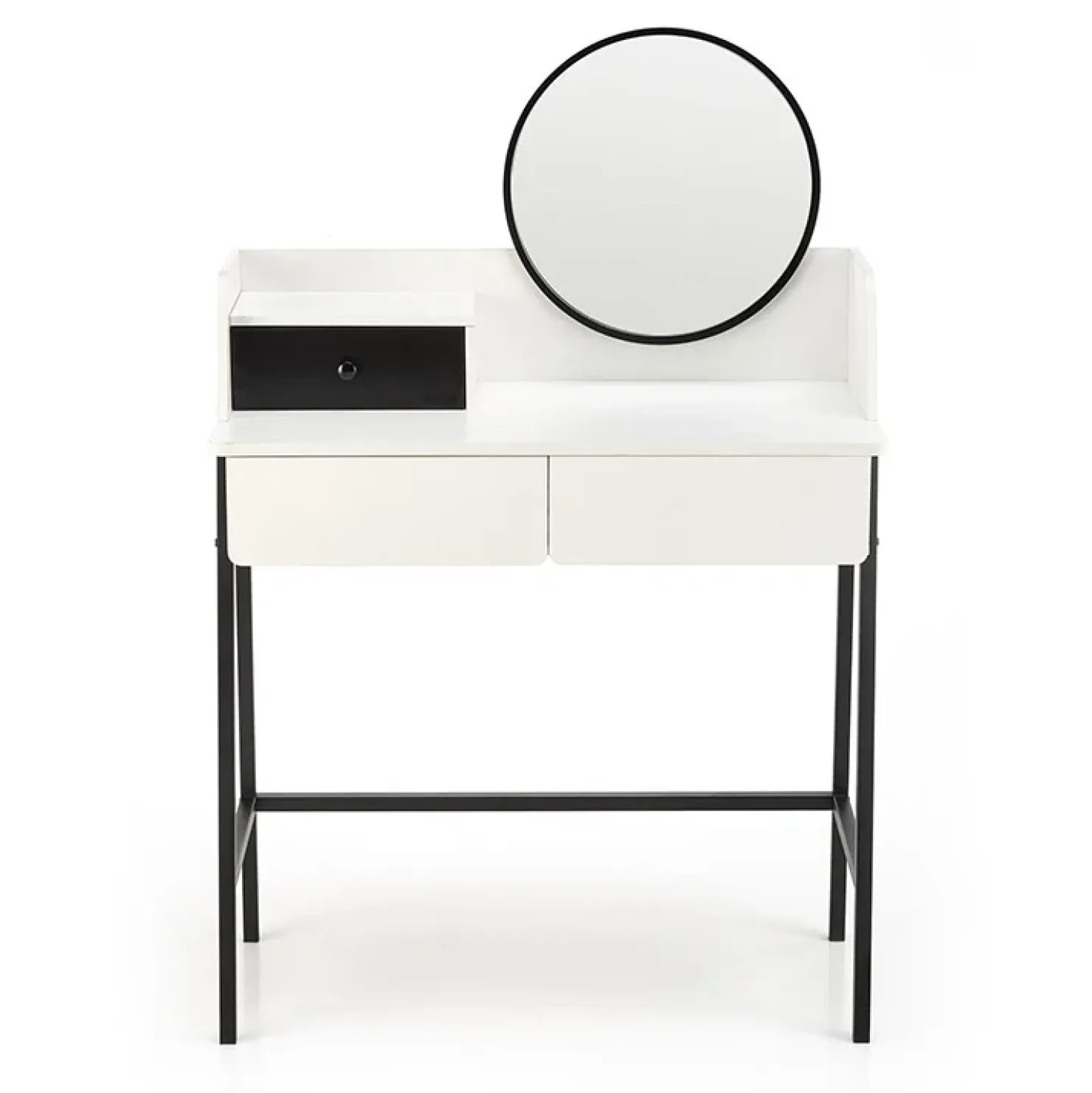 Garnero Arredamenti Toeletta da trucco con specchio 80x120cm bianco nero Miralda Sale