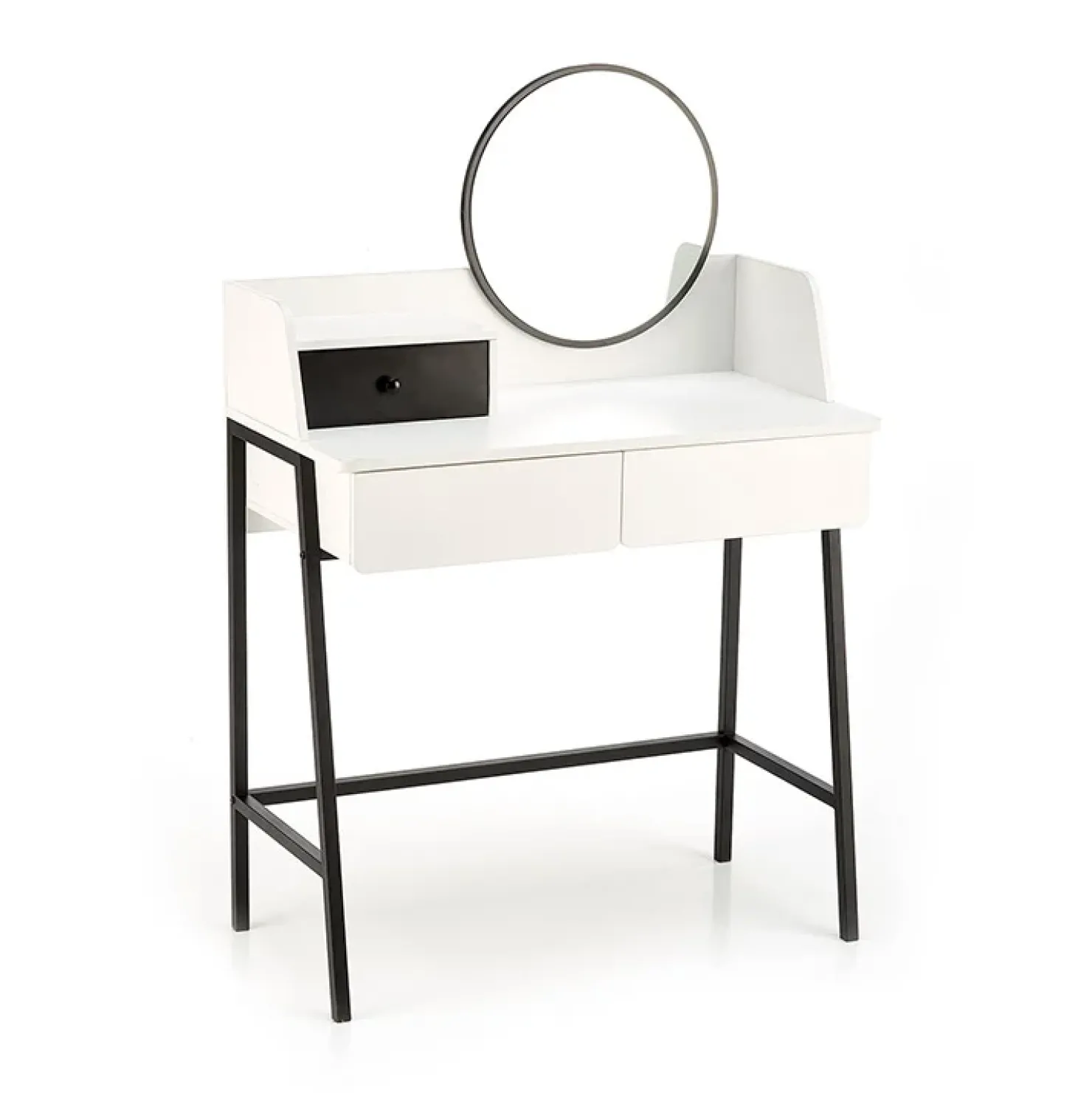 Garnero Arredamenti Toeletta da trucco con specchio 80x120cm bianco nero Miralda Sale