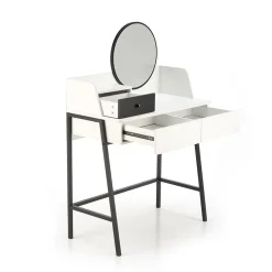 Garnero Arredamenti Toeletta da trucco con specchio 80x120cm bianco nero Miralda Sale