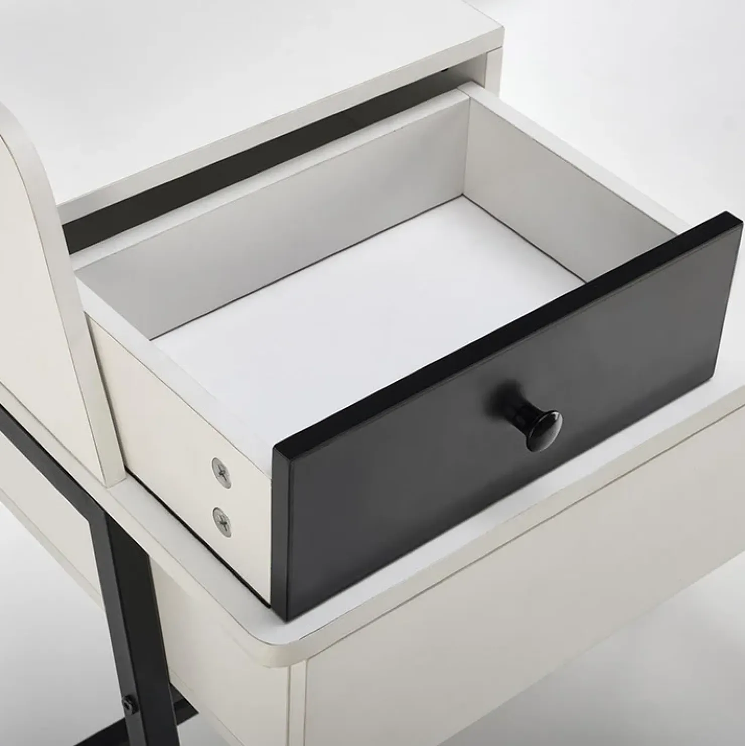 Garnero Arredamenti Toeletta da trucco con specchio 80x120cm bianco nero Miralda Sale