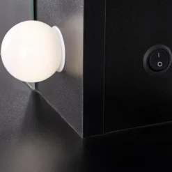 Garnero Arredamenti Toeletta da trucco con specchio 120x140cm con LED nero Cherie Nero Opaco Best