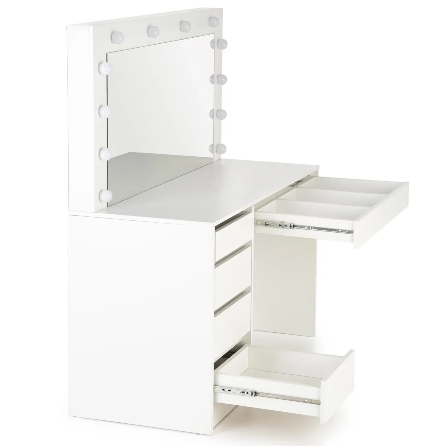 Garnero Arredamenti Toeletta da trucco con specchio 120x140cm con LED bianco Cherie Bianco Opaco Sale