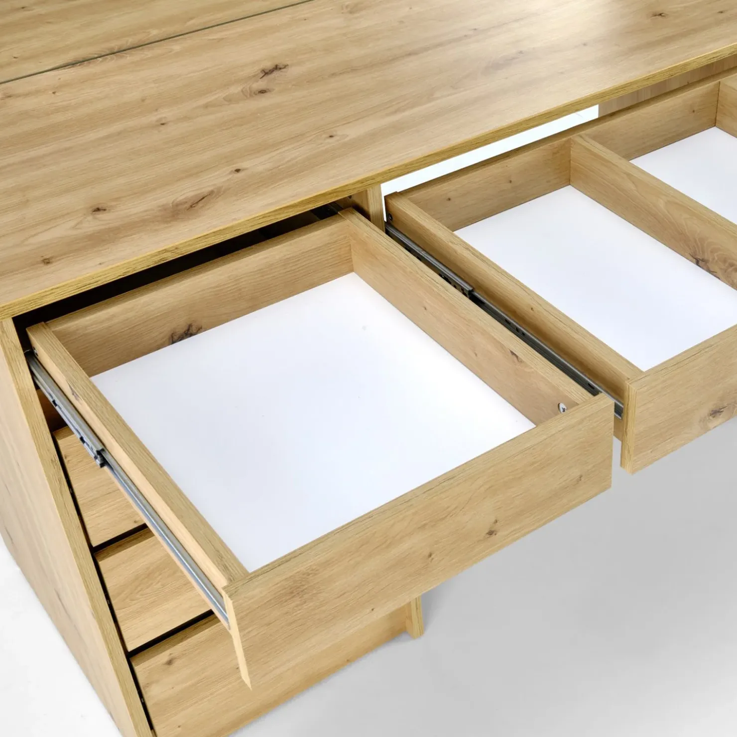 Garnero Arredamenti Toeletta da trucco con specchio 120x140cm con LED Cherie Rovere Discount