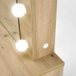 Garnero Arredamenti Toeletta da trucco con specchio 94x140cm con LED Bloom Rovere Outlet