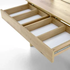 Garnero Arredamenti Toeletta da trucco con specchio 94x140cm con LED Bloom Rovere Outlet