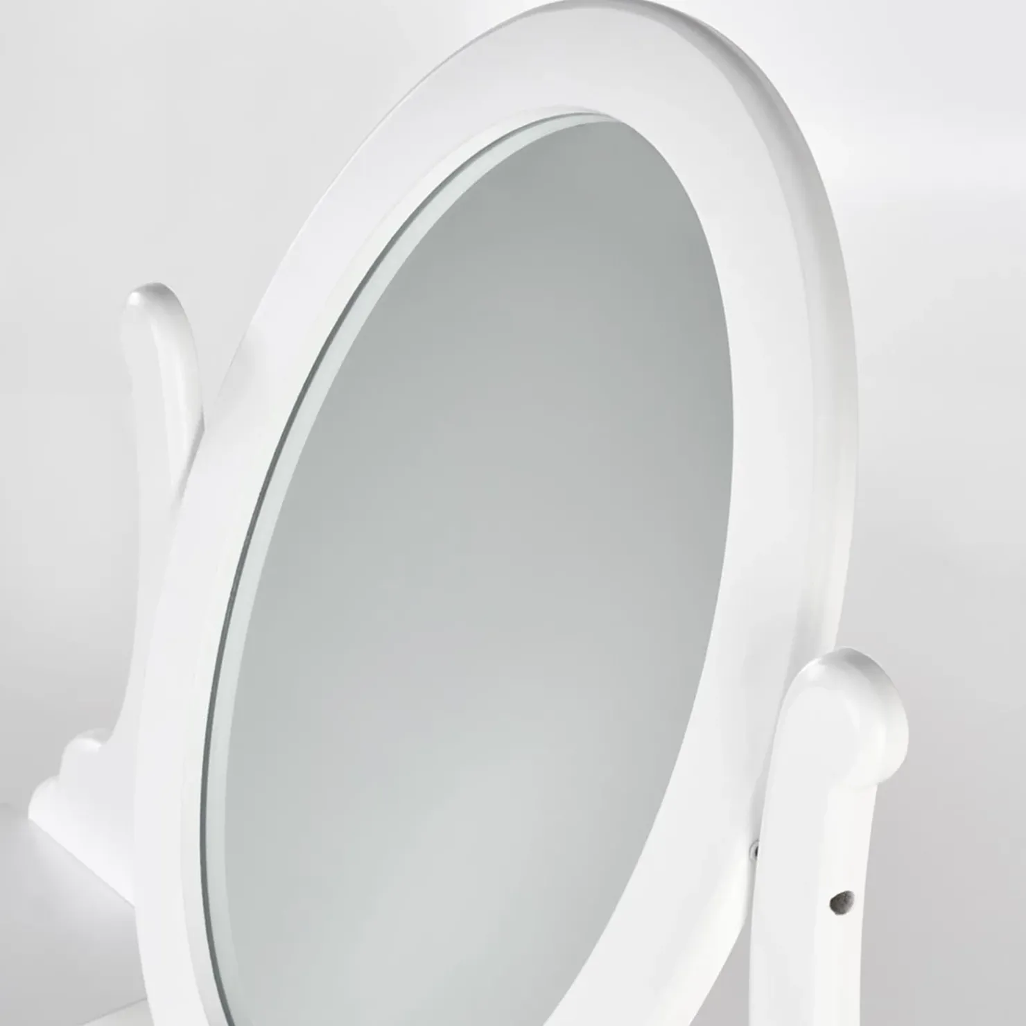 Garnero Arredamenti Toeletta da trucco 80x130h cm con specchio e sgabello bianco Lyra Outlet