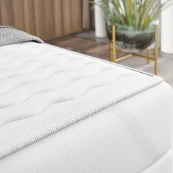 Garnero Arredamenti Topper alla francese 140x200cm trapuntato imbottito con elastici bianco Corsica Best