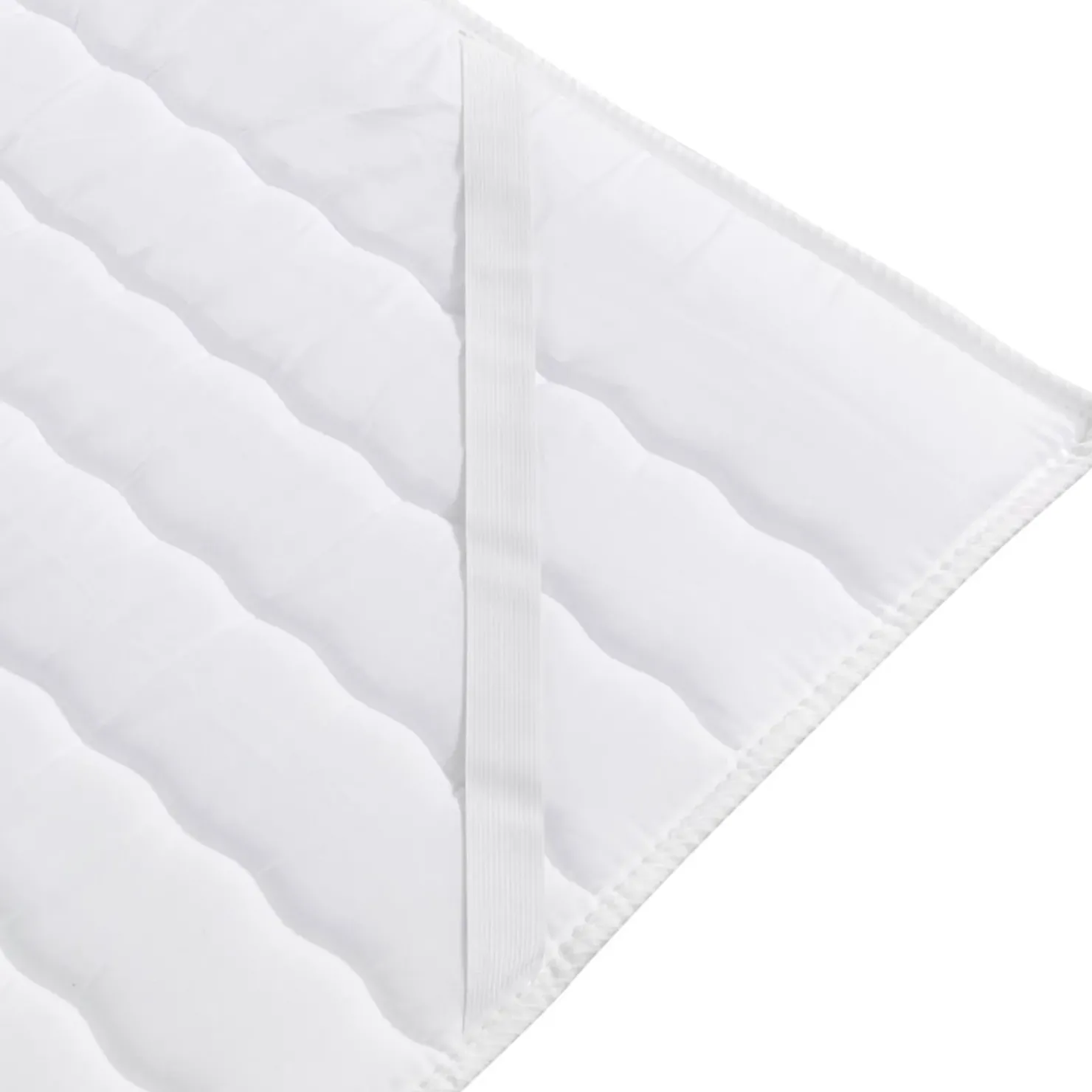 Garnero Arredamenti Topper alla francese 140x200cm trapuntato imbottito con elastici bianco Corsica Best