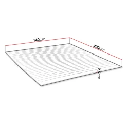 Garnero Arredamenti Topper alla francese 140x200cm trapuntato imbottito con elastici bianco Corsica Best