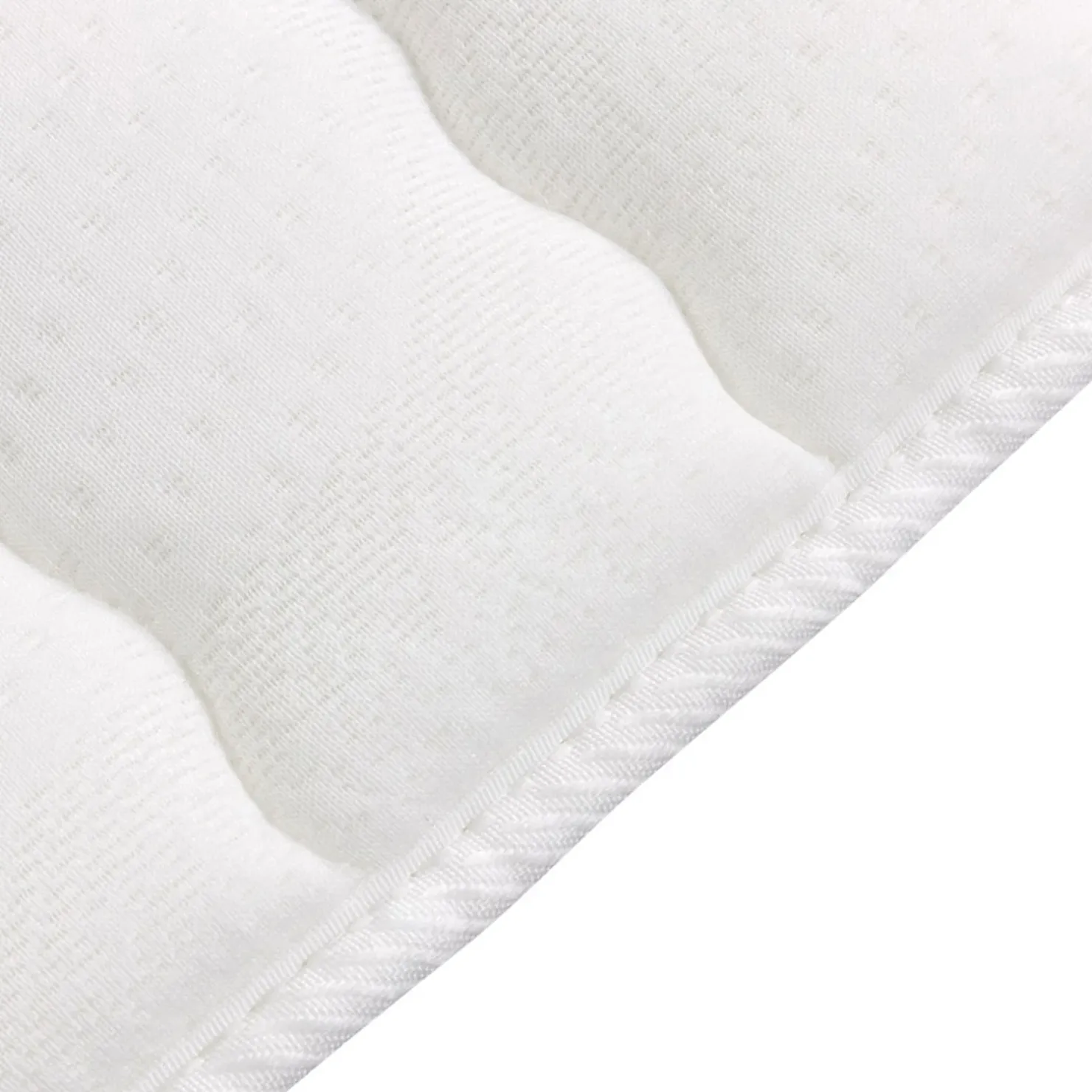 Garnero Arredamenti Topper matrimoniale oversize 180x200cm trapuntato imbottito con elastici bianco Corsica Discount