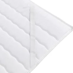 Garnero Arredamenti Topper matrimoniale oversize 180x200cm trapuntato imbottito con elastici bianco Corsica Discount