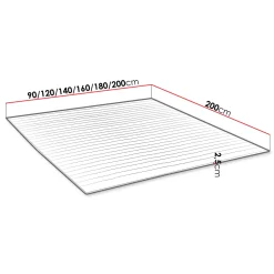 Garnero Arredamenti Topper matrimoniale 160x200cm trapuntato imbottito con elastici bianco Corsica Outlet