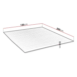 Garnero Arredamenti Topper piazza e mezza 120x200cm trapuntato imbottito con elastici bianco Corsica