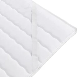 Garnero Arredamenti Topper singolo 90x200cm trapuntato imbottito con elastici bianco Corsica Discount