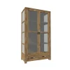 Garnero Arredamenti Vetrina alta 100x186h cm 2 ante con vetro quercia Clyde Sale
