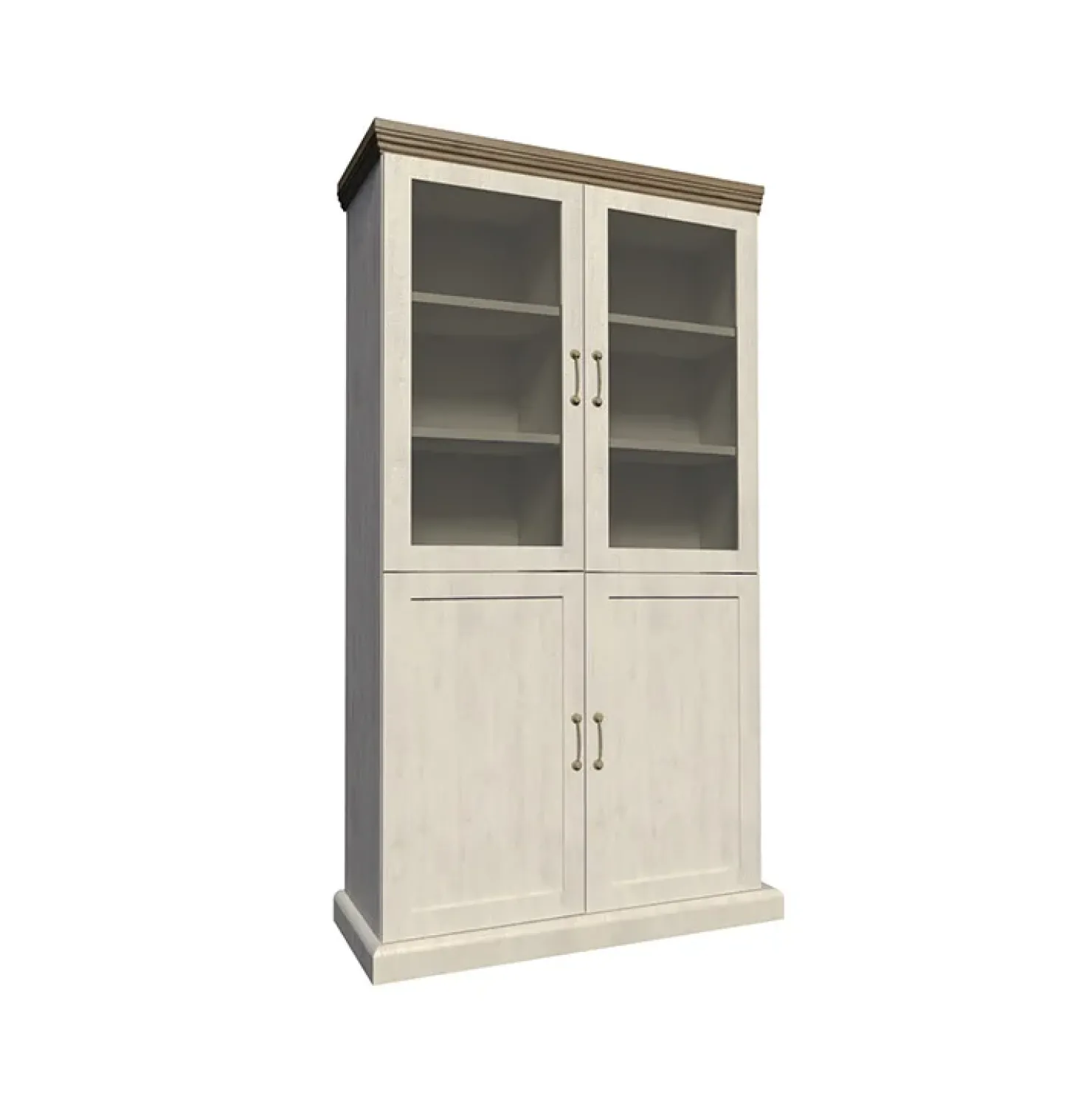 Garnero Arredamenti Vetrina alta 87x187h cm 4 ante pino frassinato rovere Blend Discount