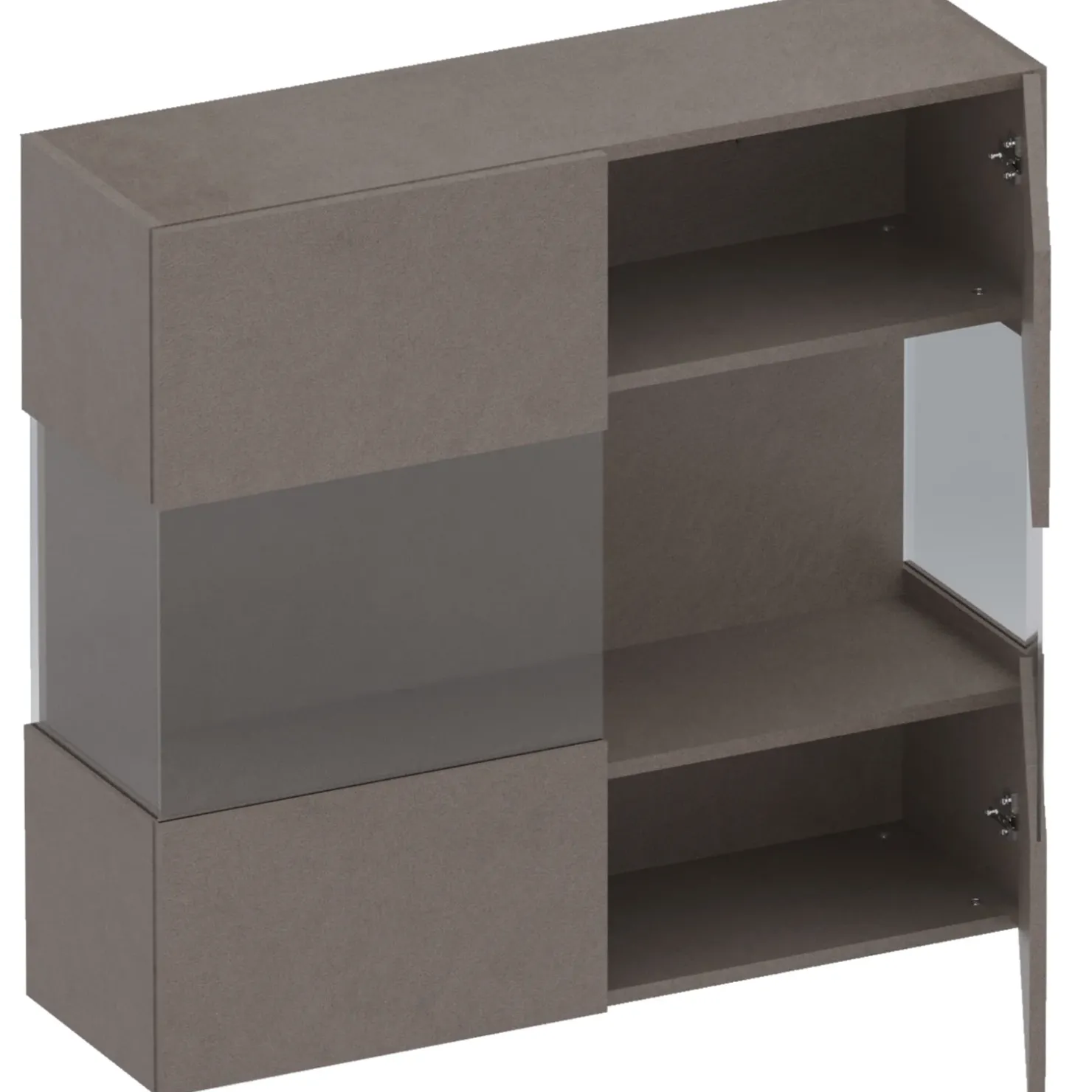 Garnero Arredamenti Vetrina sospesa 95x88h cm 2 ante scuro Sunset Marrone Outlet