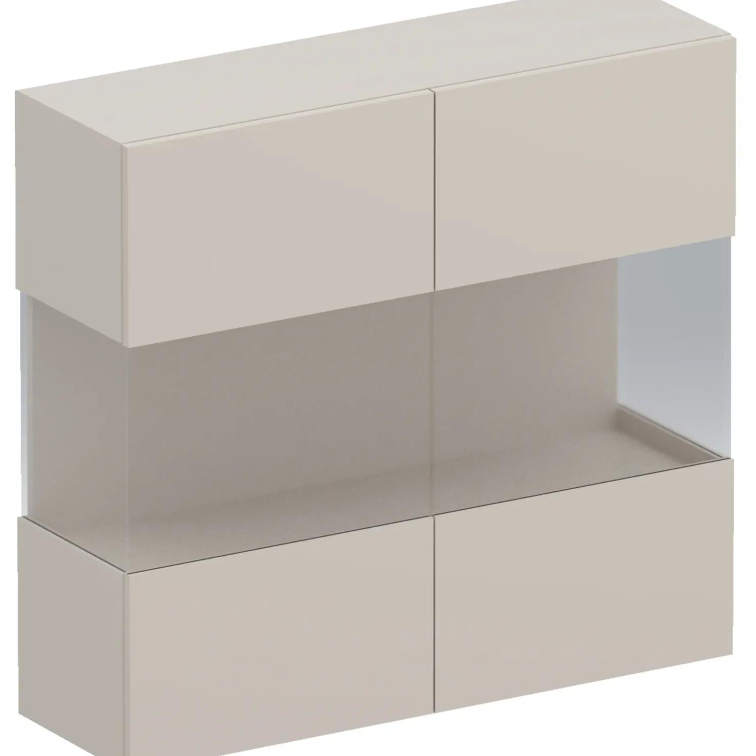 Garnero Arredamenti Vetrina sospesa 95x88h cm 2 ante Sunset Beige Online