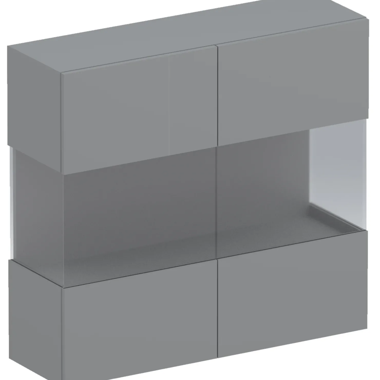 Garnero Arredamenti Vetrina sospesa 95x88h cm 2 ante Sunset Grigio scuro Online
