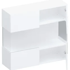 Garnero Arredamenti Vetrina sospesa 95x88h cm 2 ante Sunset Bianco Lucido
