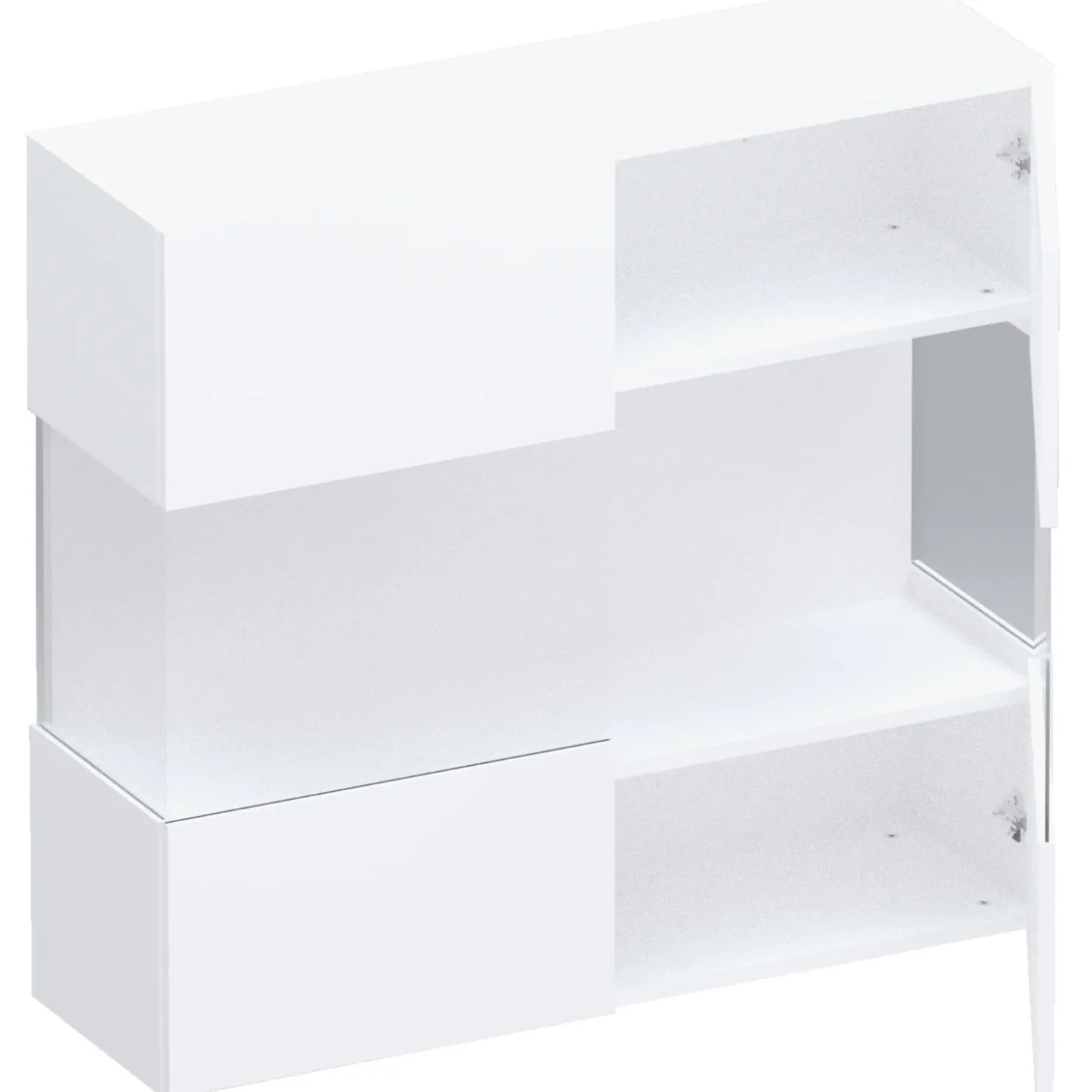 Garnero Arredamenti Vetrina sospesa 95x88h cm 2 ante Sunset Bianco Lucido
