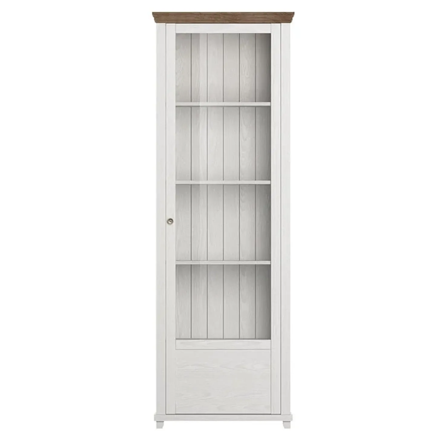 Garnero Arredamenti Vetrina 71x200h cm 1 anta destra rovere Texel Bianco Frassinato Online