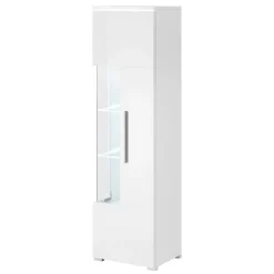 Garnero Arredamenti Vetrina 45x160h cm 1 anta destra moderna Frisk Bianco Lucido Discount