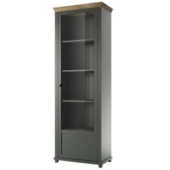 Garnero Arredamenti Vetrina 71x200h cm 1 anta destra soggiorno quercia Texel Verde Discount