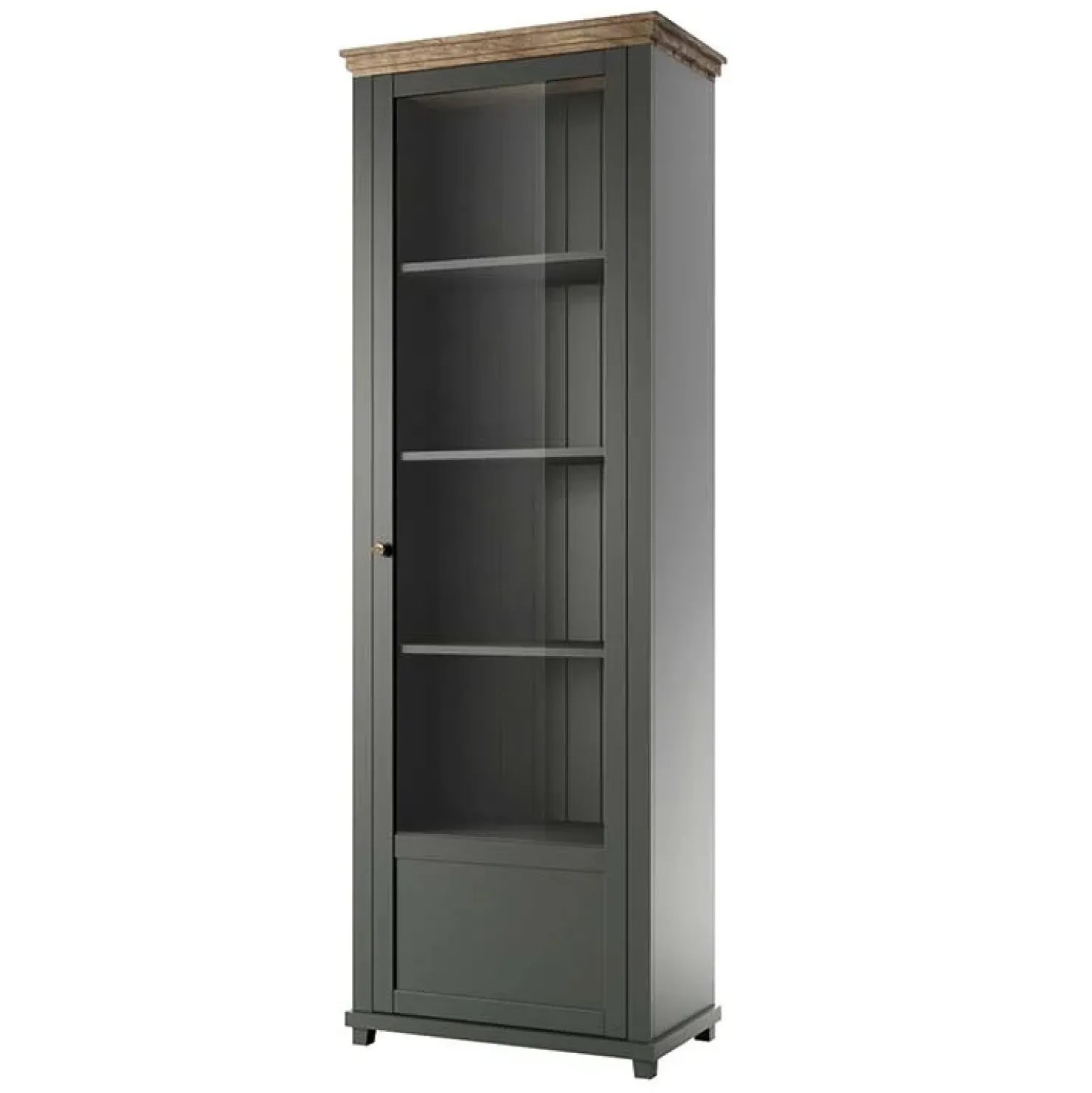 Garnero Arredamenti Vetrina 71x200h cm 1 anta destra soggiorno quercia Texel Verde Discount