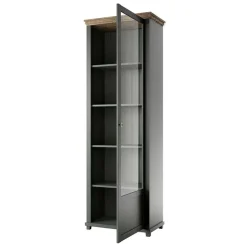 Garnero Arredamenti Vetrina 71x200h cm 1 anta destra soggiorno quercia Texel Verde Discount