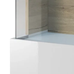 Garnero Arredamenti Vetrina 60x204h cm 1 anta moderna bianco lucido rovere Tahiti Best