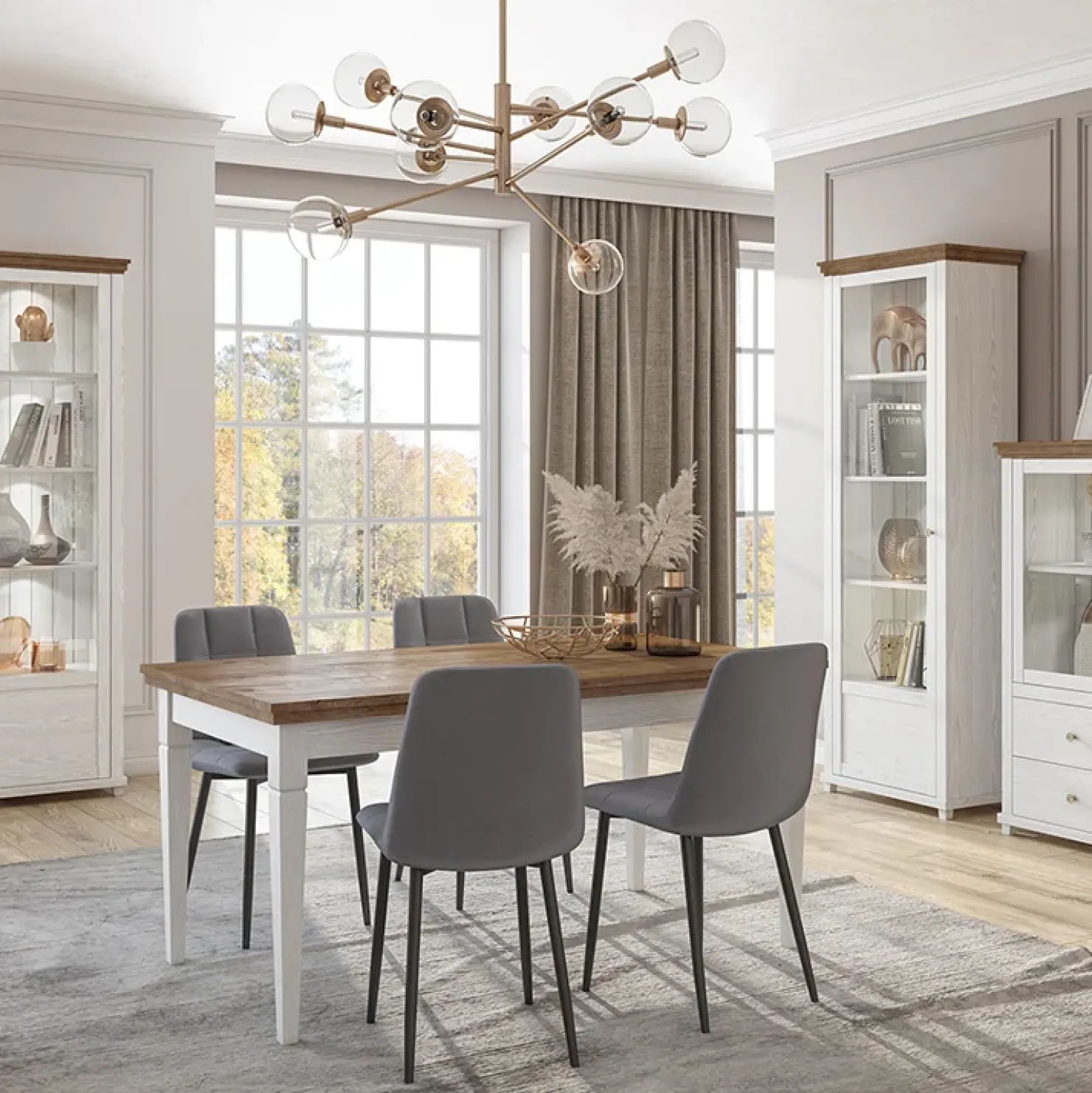 Garnero Arredamenti Vetrina 71x200h cm 1 anta sinistra rovere Texel Bianco Frassinato Sale